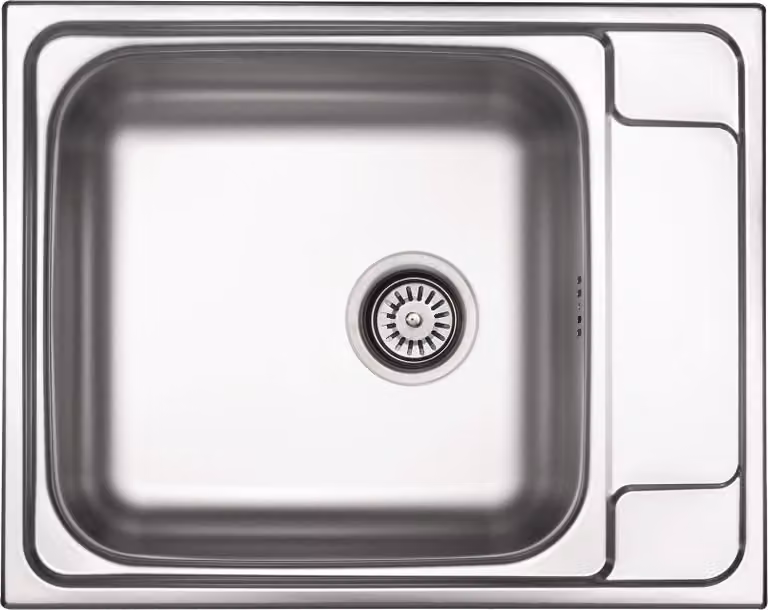 1-bowl steel sink with drainer