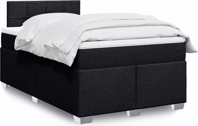 Maison Exclusive - Letto boxspring con materasso nero 120x200 cm Tessuto