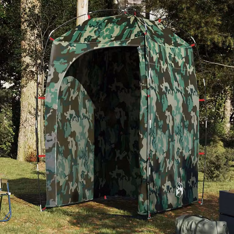 Tenda da doccia mimetica impermeabile vidaXL in poliestere e fibra di vetro, verde multicolore
