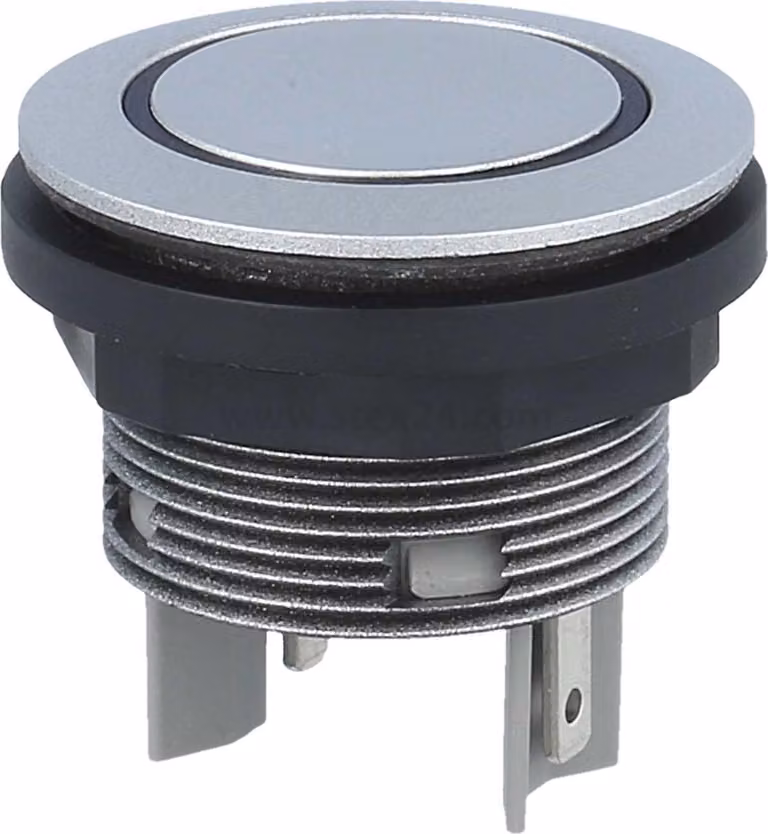 Georg Schlegel Pulsante con illuminazione ad anello, illuminabile 1S, rotondo, connettore piatto SHORTRON 2,8 mm x 0,8 mm - 1 pezzo