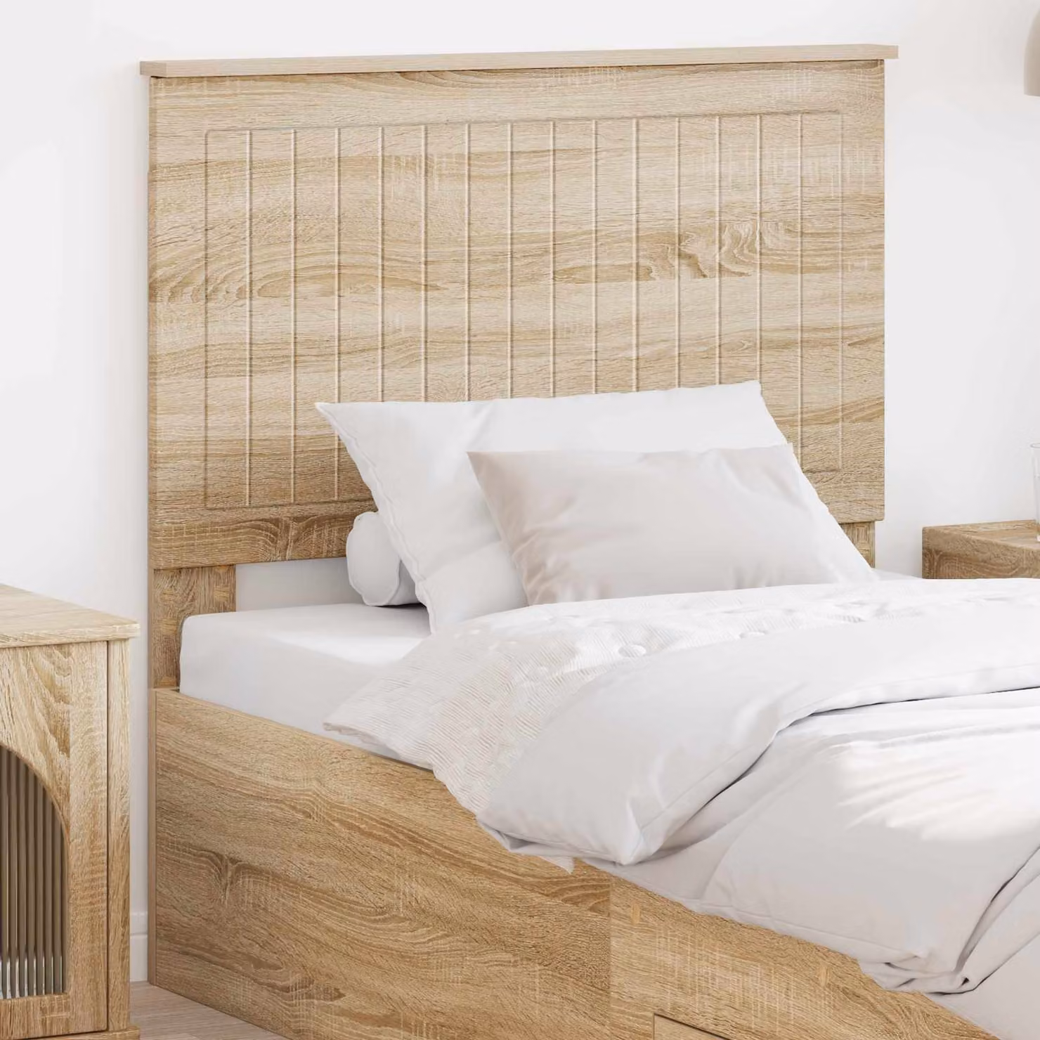 Testiera per letto moderna vidaXL in legno ingegnerizzato color rovere sonoma marrone