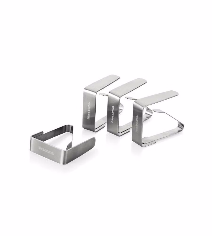 Clip fermatovaglia in acciaio 4 pz presto Tescoma