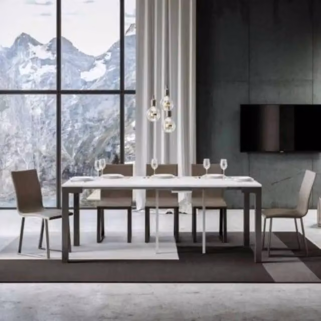 Consolle allungabile 90x40/300 cm Everyday Evolution bianco frassino telaio e gambe antracite