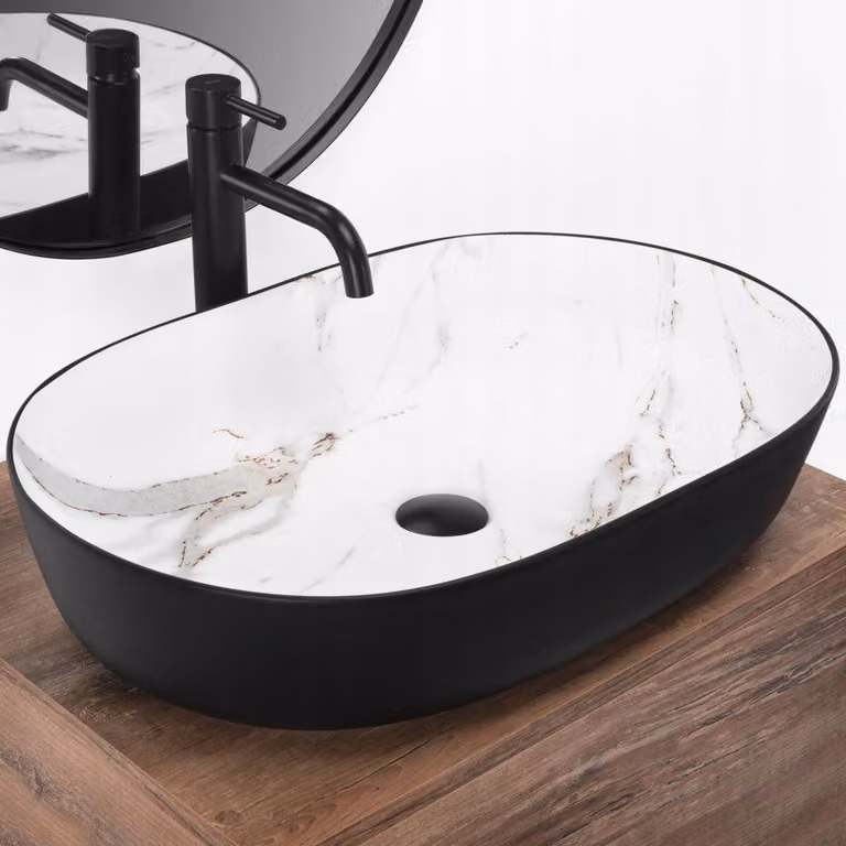 Set lavabo opaco con rubinetto e tappo