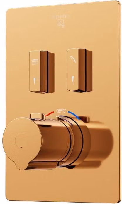 Steinberg Série 390 Set de montage final, pour thermostat encastré 1/2, slidetronic, pour 2 consommateurs, 39049233RG, 39049233RG
