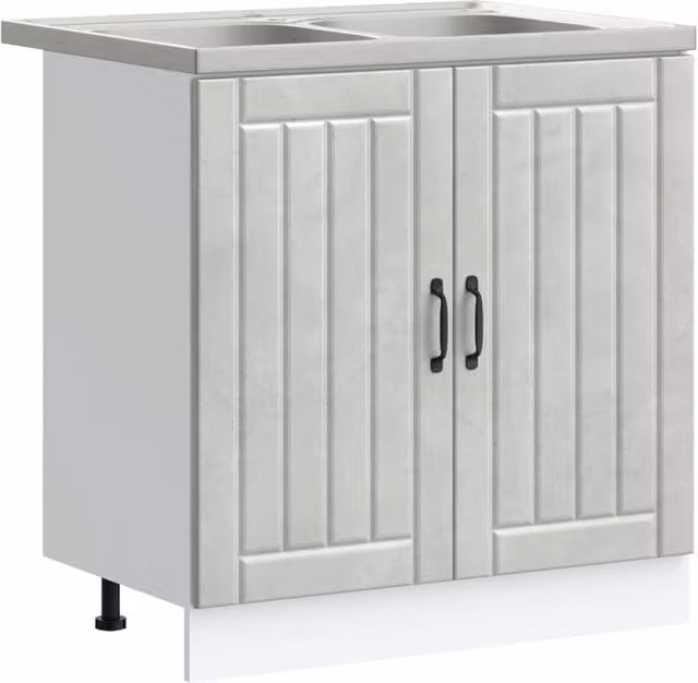 Mobiletto per Lavabo | Armadio Lavabo con porta Lucca 2 pz Grigio cemento
