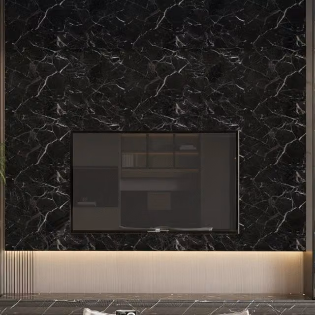 Set da 18 pannelli decorativi Toceno effetto marmo nero L: 60 cm, P: 0,3 cm – 1