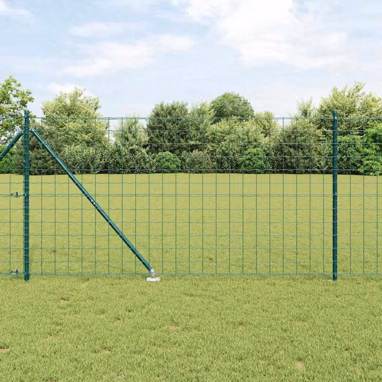 Maison Exclusive - Recinzione con pali. Verde 1.2 x 10 m Acciaio