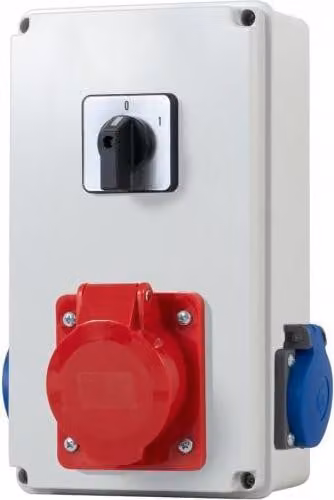 Quadro di distribuzione BICO - prese 16A/5P, 2x230V, 0/1(16A) F3.0367