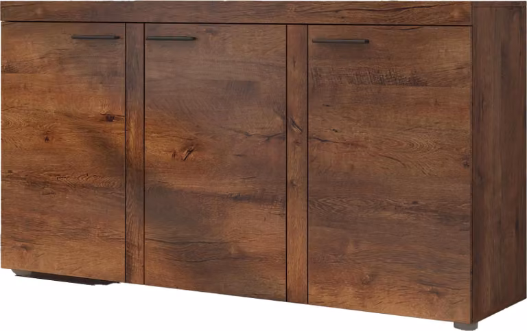 Masseno cassettiera RITMO 149 cm credenza e 3 ante per soggiorno camera da letto Moderna 149x40x82 cm Marrone / Brown