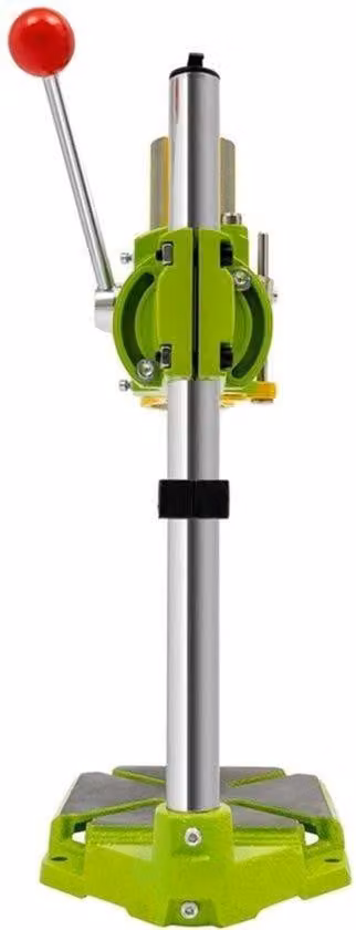 Supporto per punte da trapano di precisione - Altezza regolabile - Inclinazione regolabile di 90° - Base in ghisa