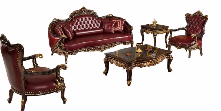 Leitungsbüro Garnitur Sessel Sofa Couchtisch Beistelltisch Führer Büro Set 5tlg