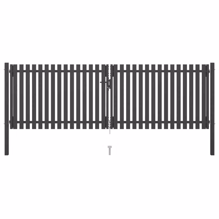 Maison Exclusive - Cancello da giardino in acciaio 400 x 100 cm, antracite