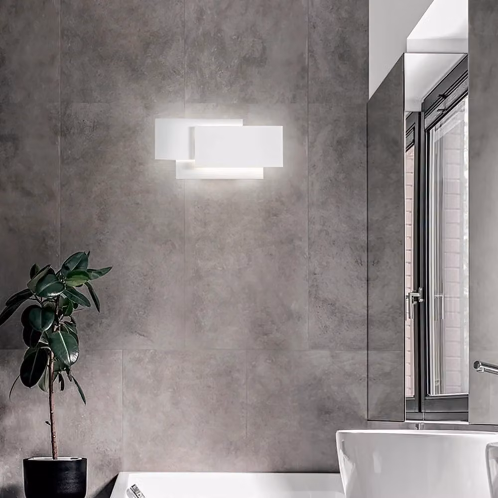 Applique Moderna Perenz Dip in Metallo Bianco con LED da 36W 3000K Luce Bianca Calda – 2