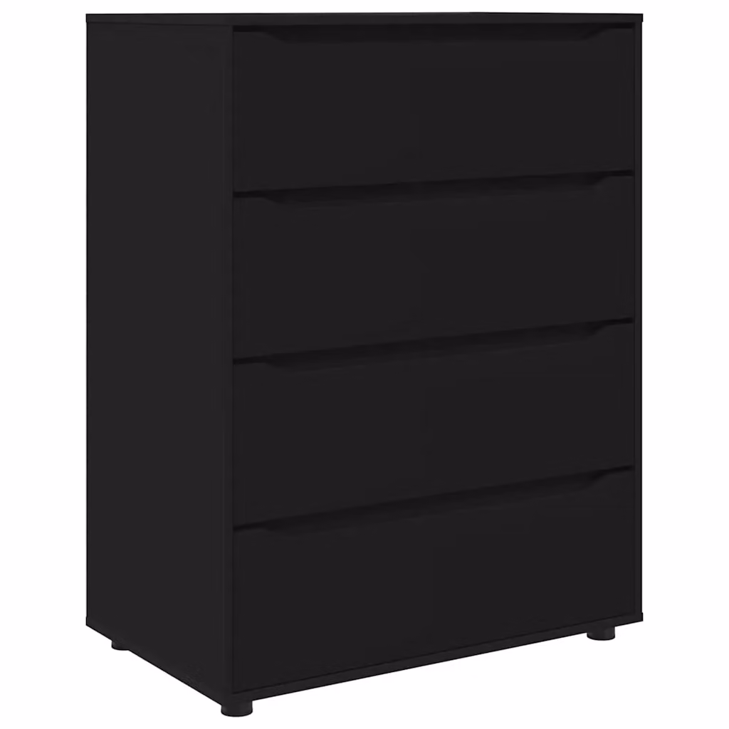Set di 2 armadi di stoccaggio freestanding vidaXL in MDF nero, L 80 cm x P 48 cm x H 105 cm – 2