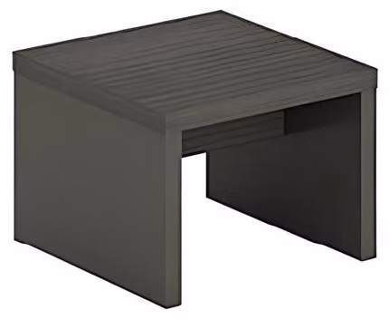 Tavolino quadrato moderno grigio, di design, in legno