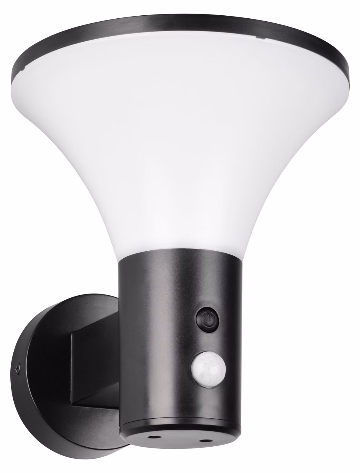 Lampada da parete esterna a LED Gorda, tecnologia ibrida solare/rete, 3,5W, colore nero