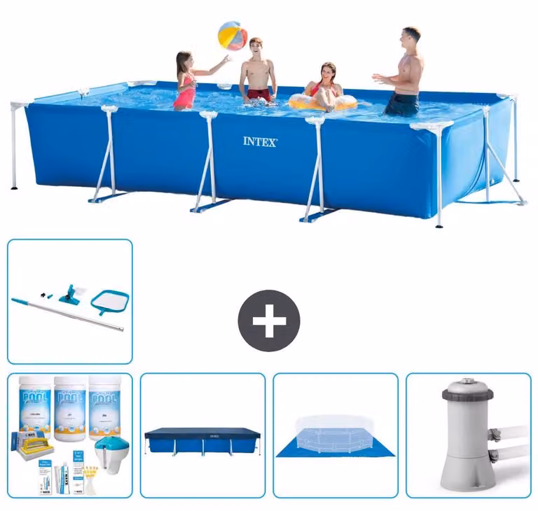 Piscina fuori terra rettangolare - 450x220x84 cm - 6 pezzi - Modello S20065