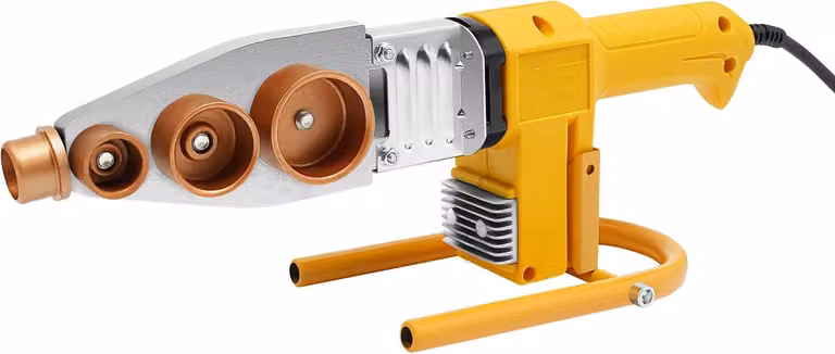 Saldatrice per tubi in plastica - Saldatrice per manicotti PPR/PP/PB/PE - 850 W - Display digitale - Per tubi da 20-63 mm - Giallo