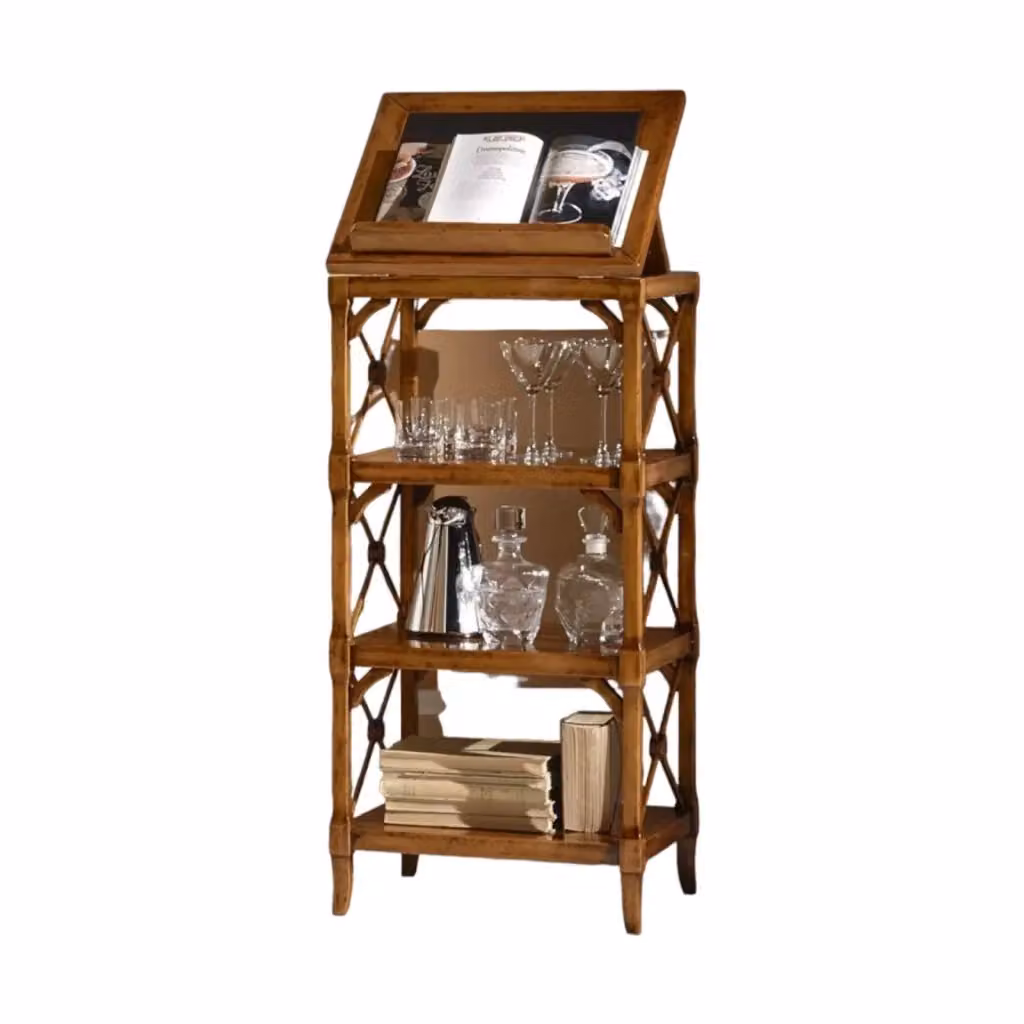 Leggio classico in legno di faggio color marrone Mobili 2G L: 51 cm, P: 44 cm, H: 112 cm – 2