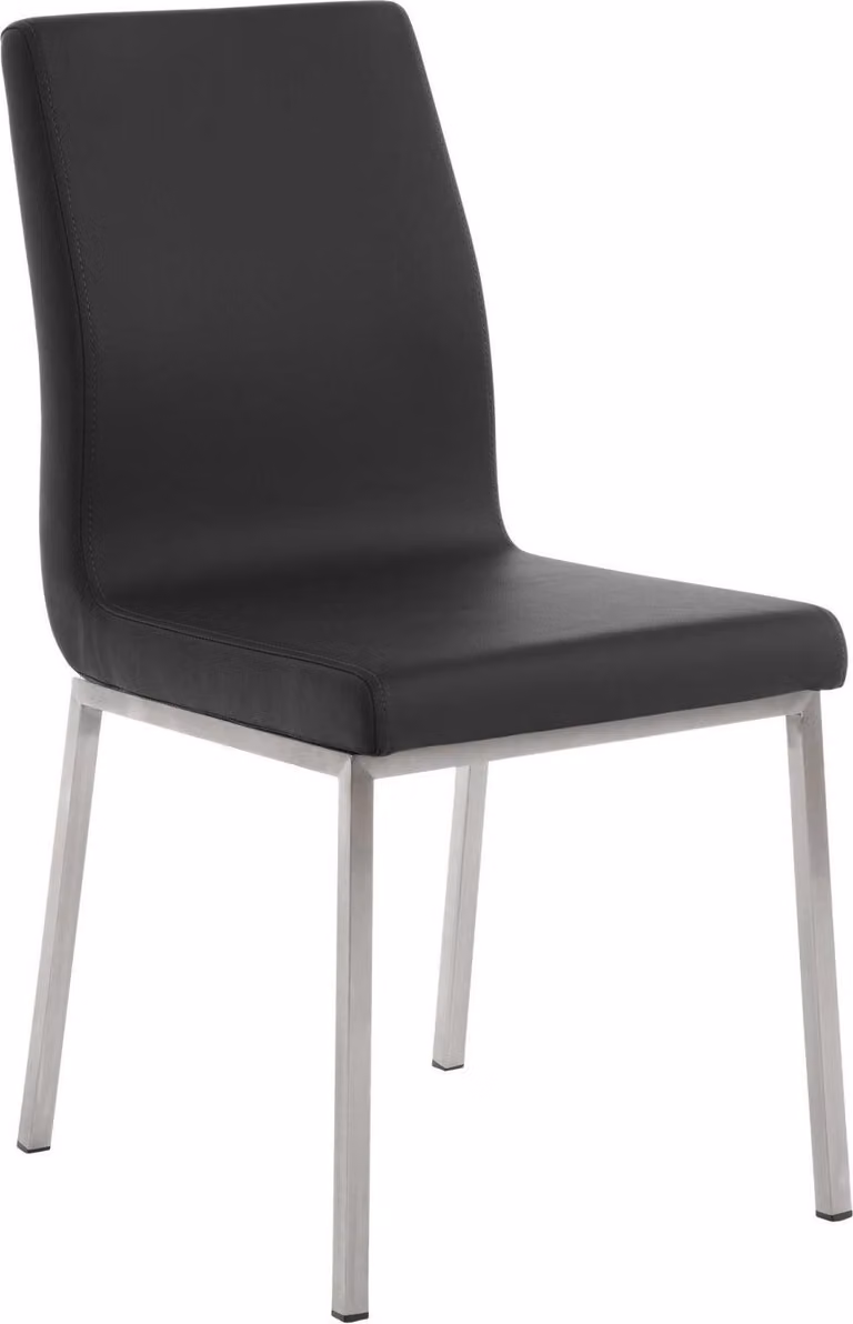 Comoda sedia da pranzo - sedia da cucina - elevato comfort di seduta - Pelle finta | colore: nero