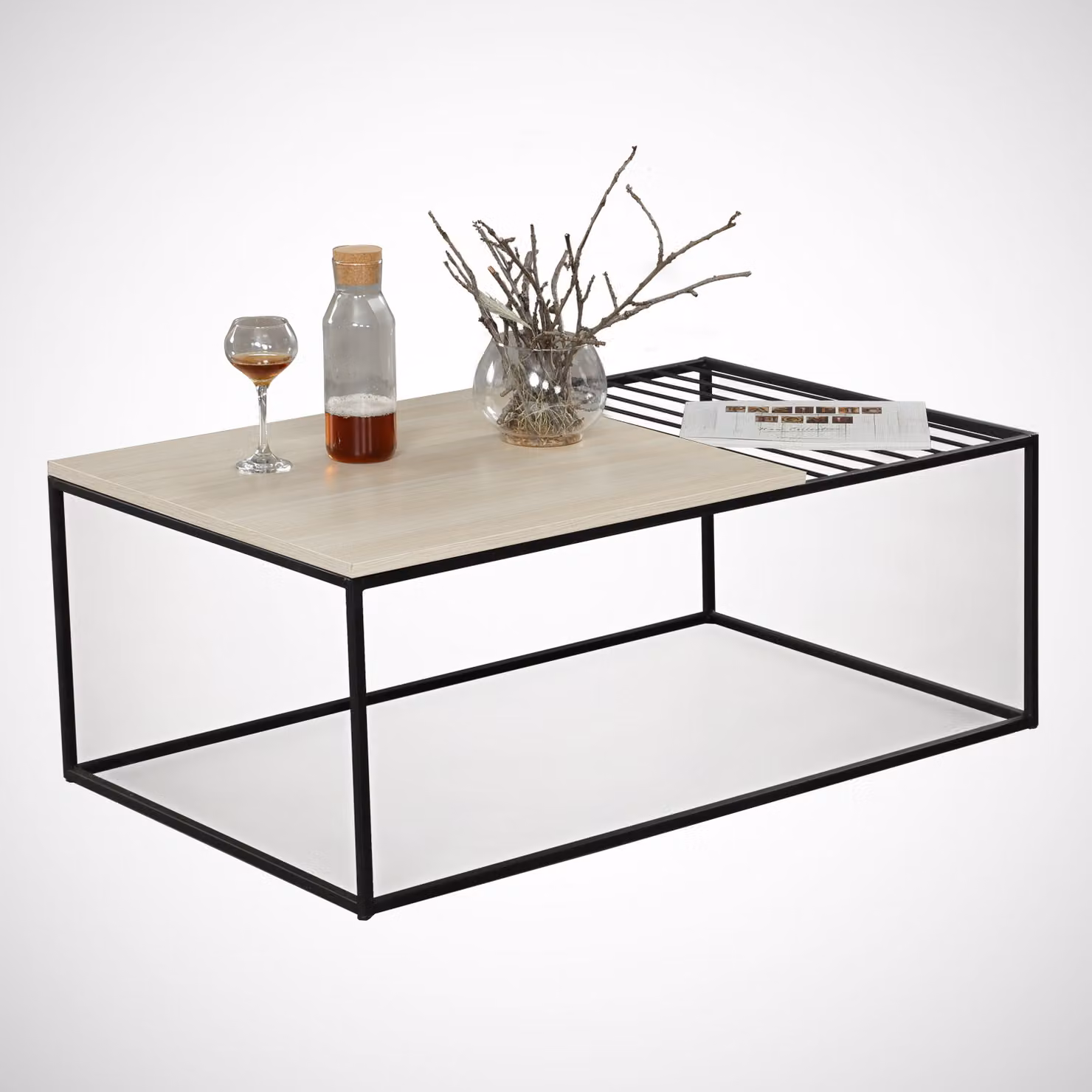 Skye Decor, Zinus - Oak, tavolino, rovere, 100% pannelli di particelle rivestiti in melamina, 95 x 55 x 43 cm