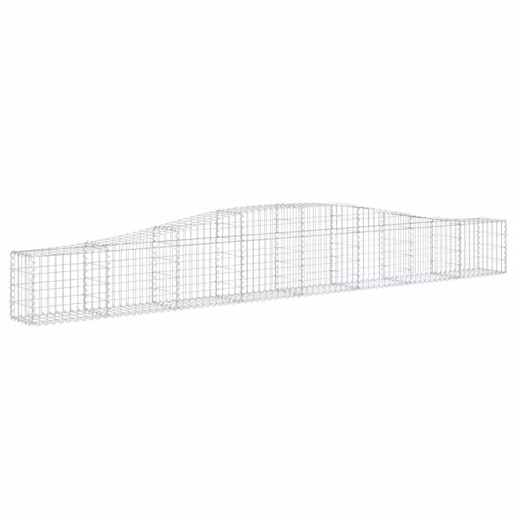 Cesto Gabbione ad Arco 400x30x40/60 cm Ferro Zincato