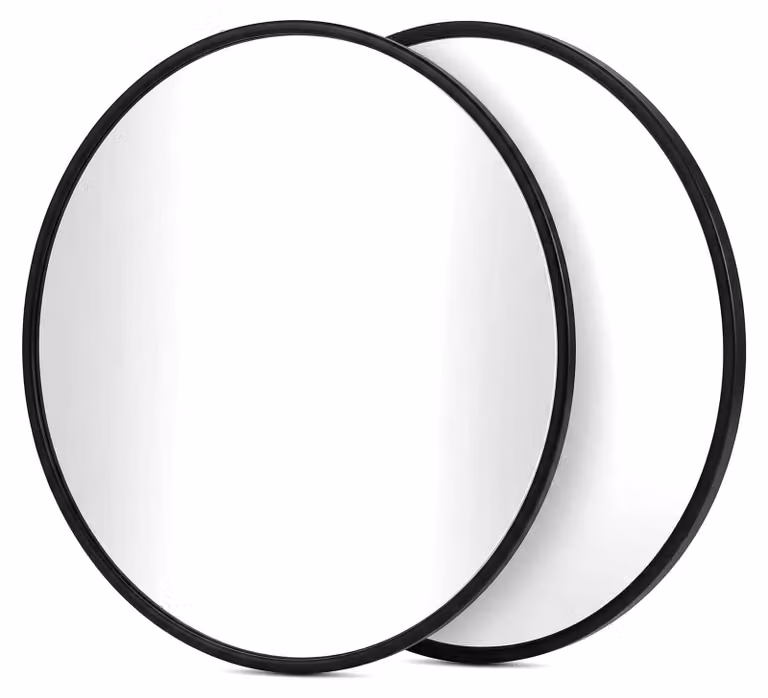 Specchio convesso da 30 cm, set da 2 pezzi, angolo di visione di 230 gradi, ideale per garage e specchi di sicurezza stradale