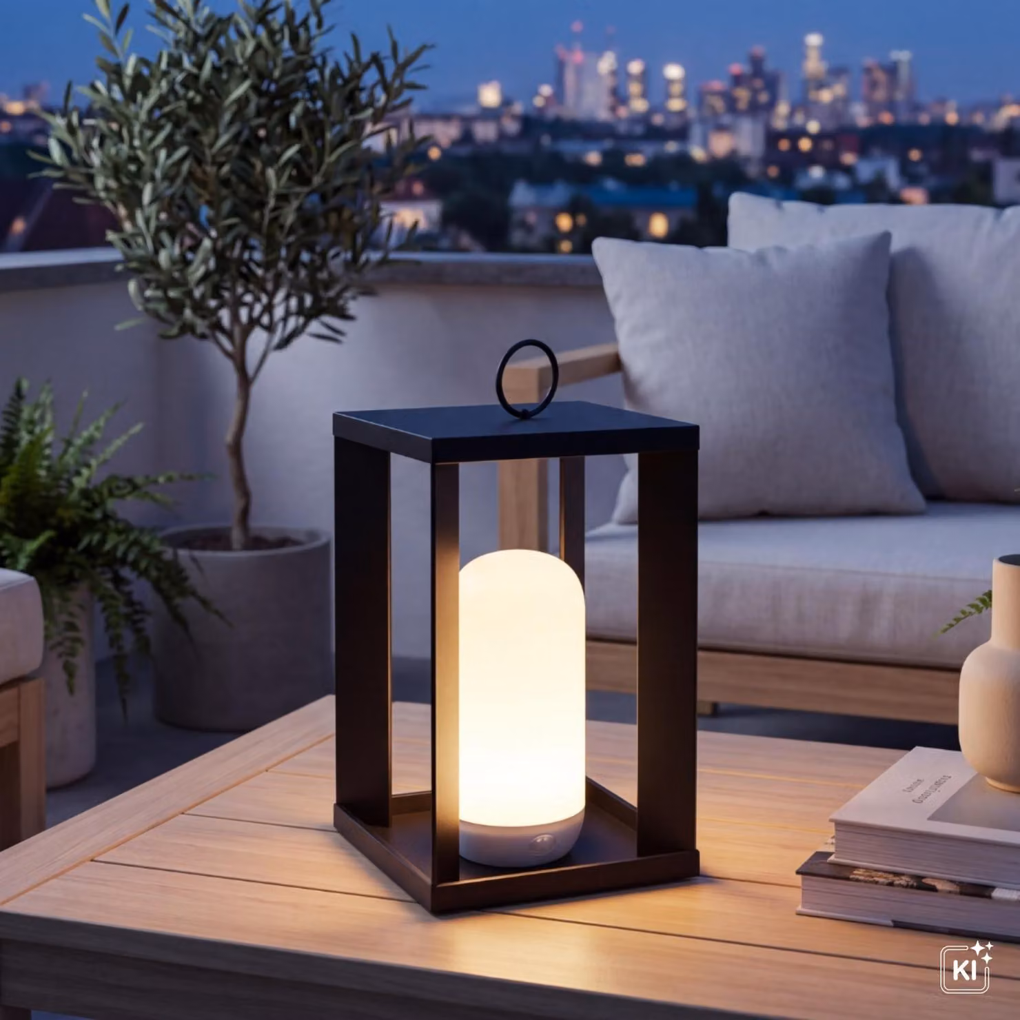 Lanterna portatile da giardino Modulo LED batteria ricaricabile dimmer telecomando H: 30 cm IP54 2000K lampada da tavolo da esterno senza fili lanterna da giardino balcone