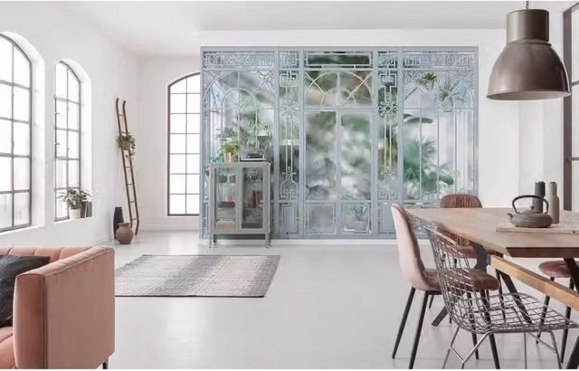 Fotomurale KOMAR Orangerie con motivo floreale moderno, Multicolore, L: 368 cm x H: 254 cm