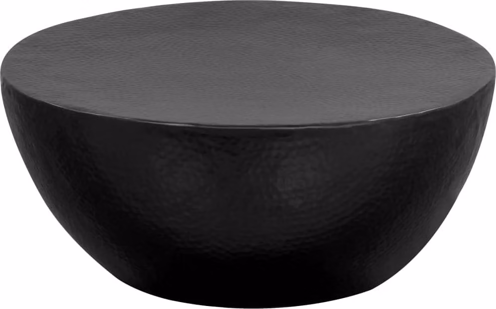 Maison Exclusive - Tavolino in alluminio martellato 70x30 cm nero