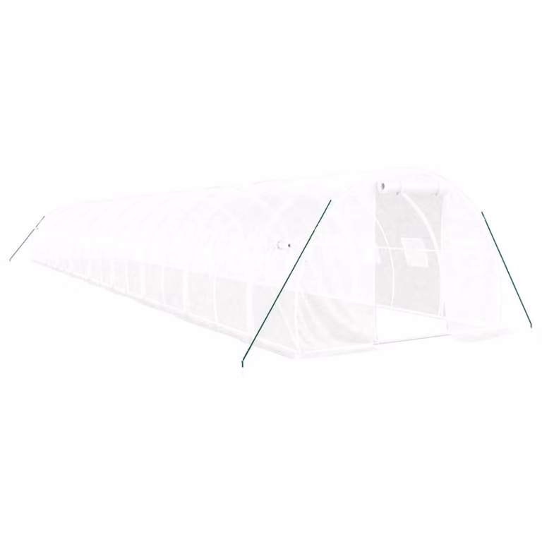 Serra con Telaio in Acciaio Bianco 54 m² 18x3x2 m