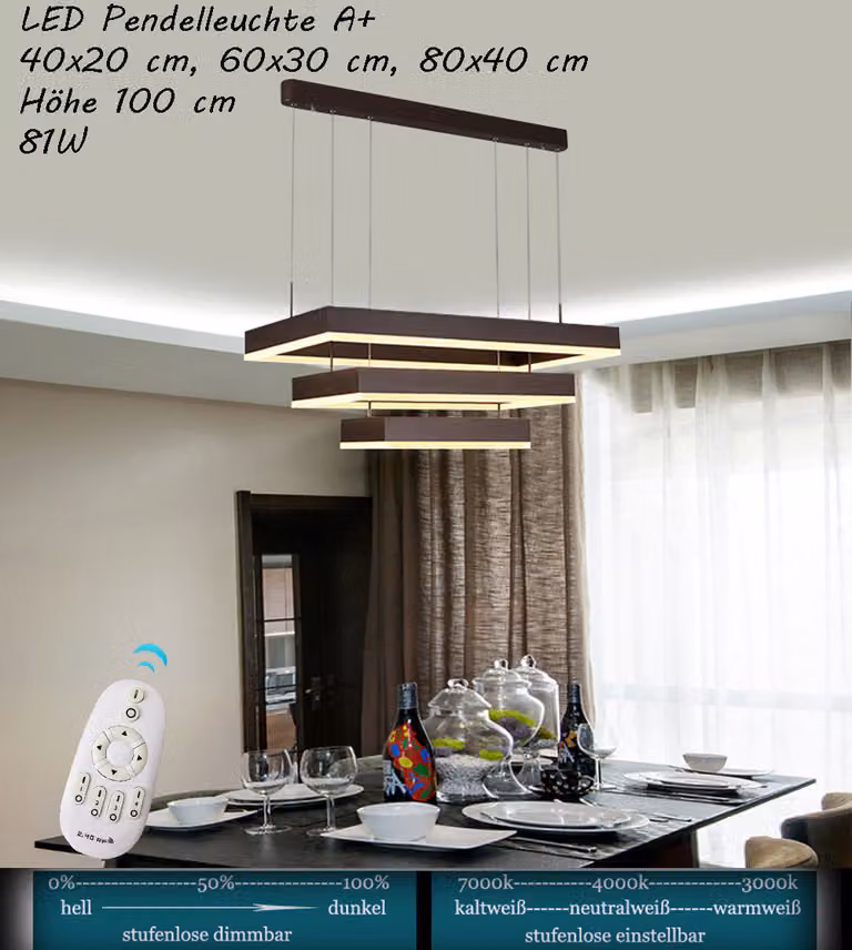 DD146-3 Plafoniera LED con telecomando Colore della luce/luminosità regolabile