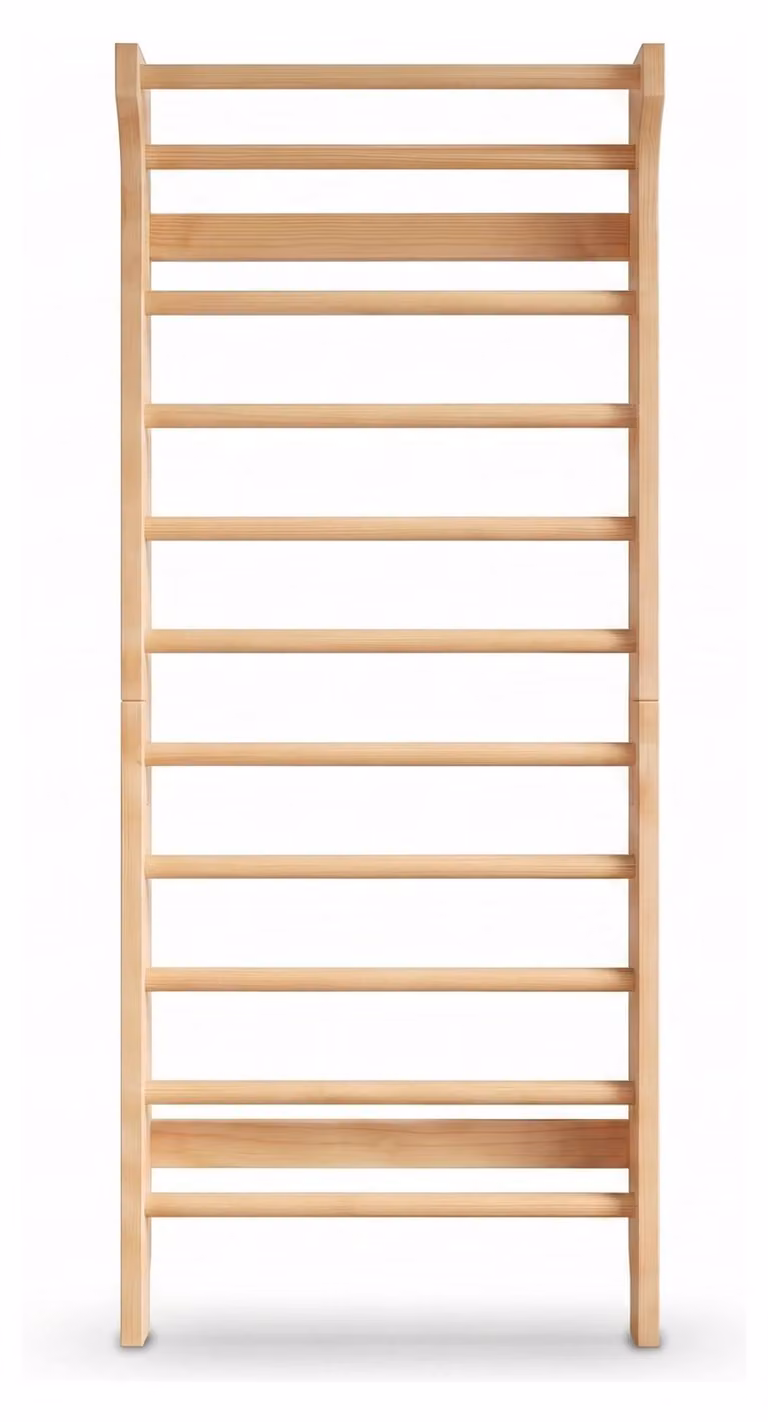 Parete da arrampicata in legno Buxibo - parete da arrampicata per interni - attrezzi da gioco per bambini - 220x78x8 cm - natura