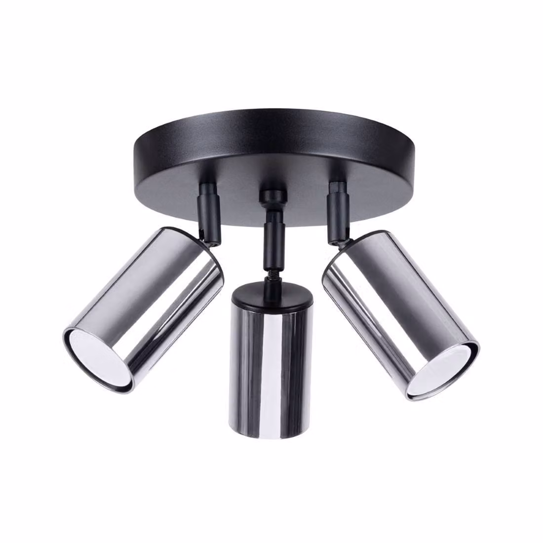 Lampada a soffitto WINX 3P nero/cromo 3xGU10 10W acciaio 20x19.5x19.5cm Sollux Lighting