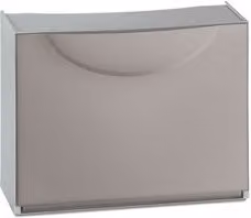 Scarpiera Moderna Harmony con Compartimenti Basculanti Grigio e Beige