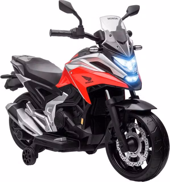 Moto Elettrica per Bambini Zephmum Rossa con Luci e Musica