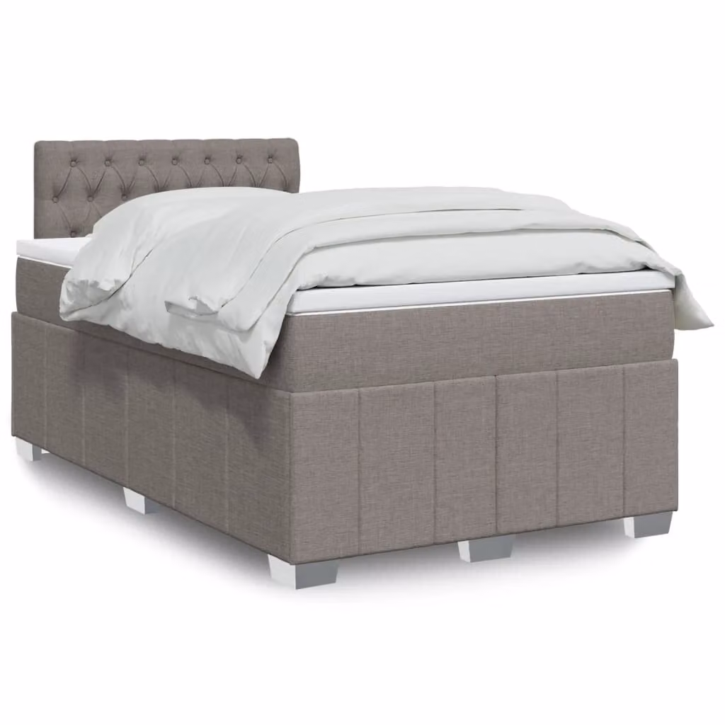 vidaXL Giroletto a Molle con Materasso in Tessuto, L/P/H: 120 x 200 cm