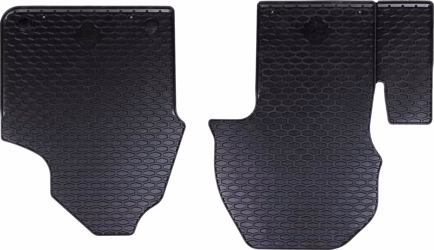 Tappetino per Auto 2 pcs Nero Gomma