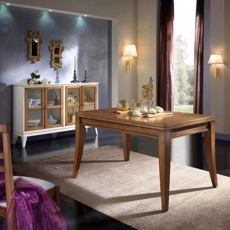 Tavolo rettangolare estensibile in legno di frassino color noce Mobili 2G L/P/H: 140 x 85 x 79 cm – 3