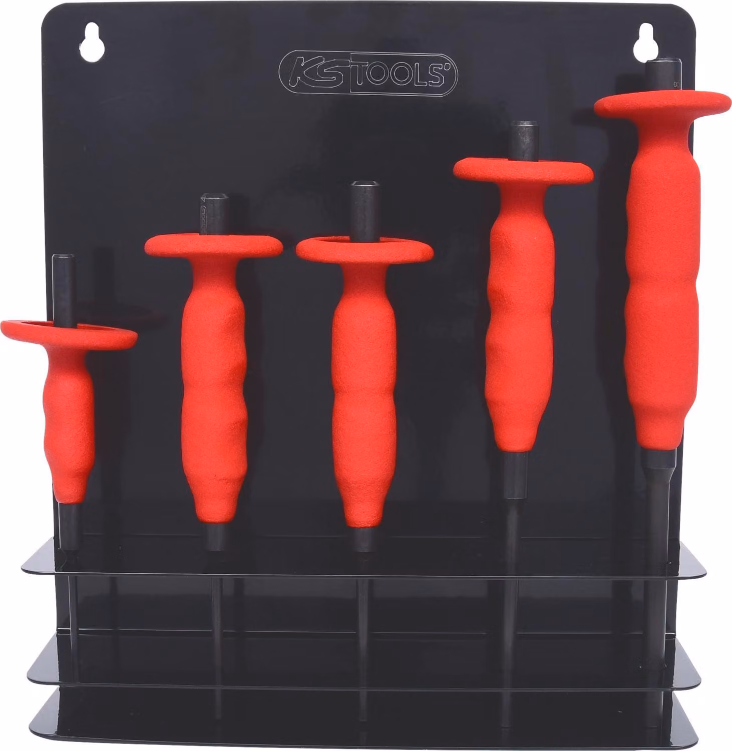 KS Tools Set di punzoni con impugnatura di protezione, 5 pezzi 3-8 mm, 156,0000