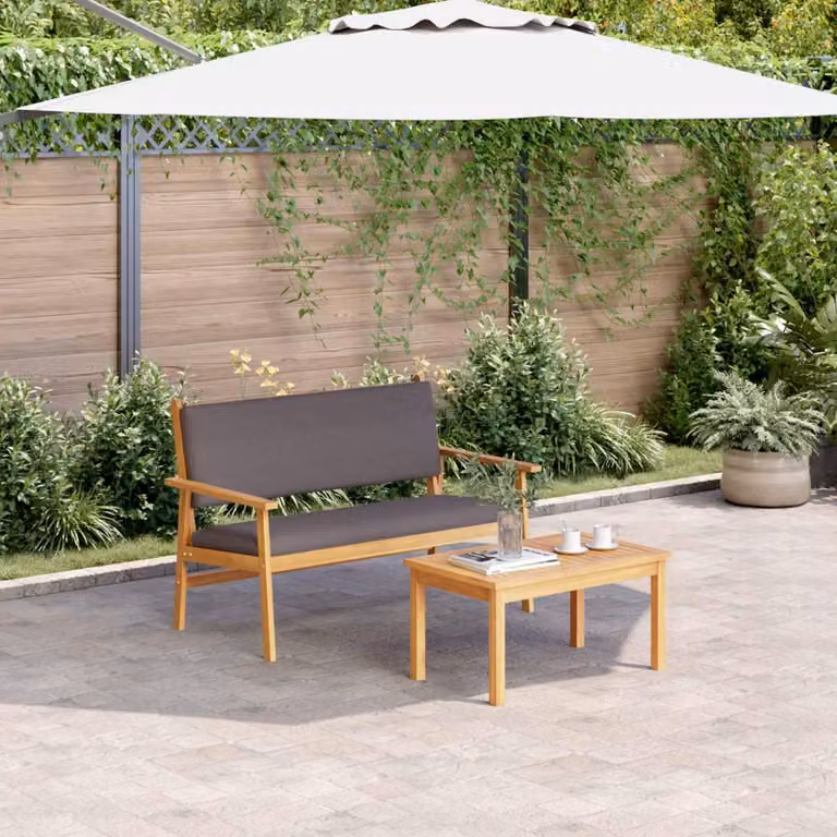 Maison Exclusive - Set da giardino composto da 2 divani, colore antracite, in legno massello di acacia