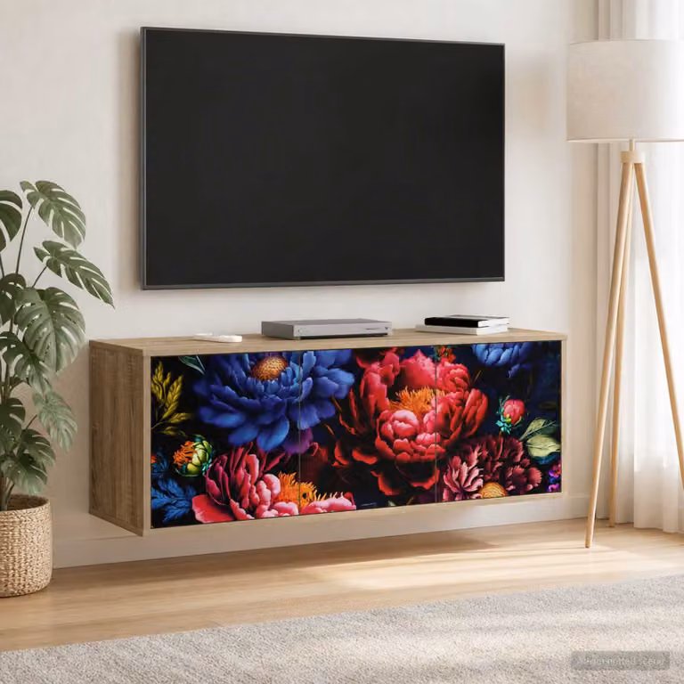 Mobile TV da parete vidaXL KIEL in Rovere Sonoma, L 102 x P 33 x H 40 cm