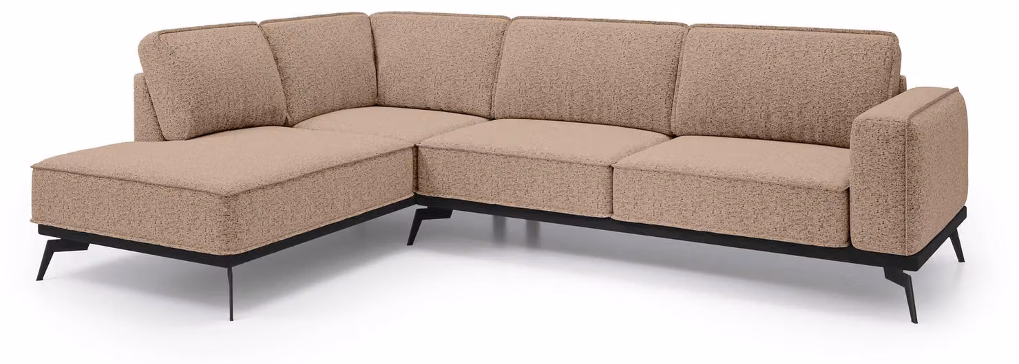 Divano angolare Rosalia, colore beige nocciola