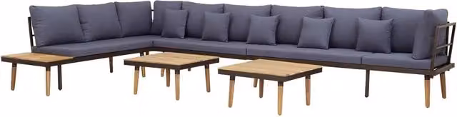 Set Divani Giardino 8 Posti con Cuscini Legno Massello Acacia 46485