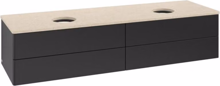Mobiletto V&B senza struttura frontale, con illuminazione Antao 160x50cm, WBP colore botti., blu m Lac