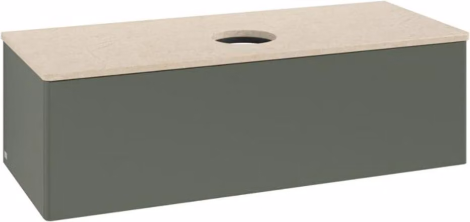V&B Mobiletto senza struttura frontale, con illuminazione Antao 120x36x50cm, WBP botti., lea gre. m Lac