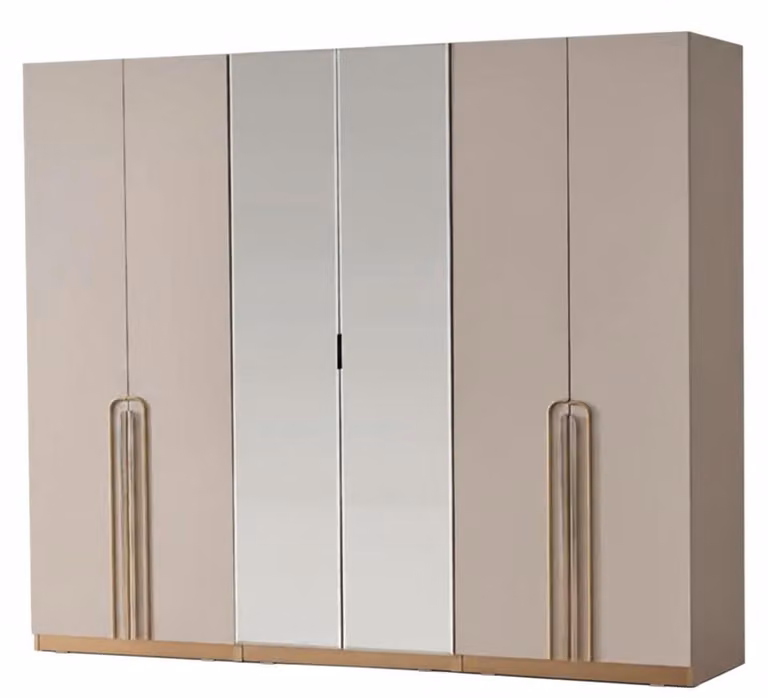 Armadio moderno dal design elegante, con ampio spazio di stoccaggio.