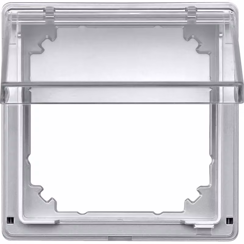 Anello distanziatore con coperchio ribaltabile trasparente, alluminio, AQUADESIGN