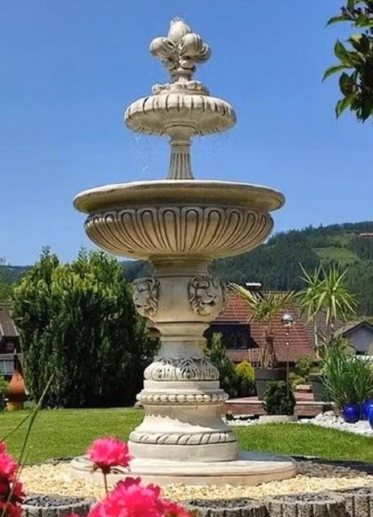 Casa Padrino Barock Springbrunnen Grau Ø 95 x H. 215 cm -  Italy